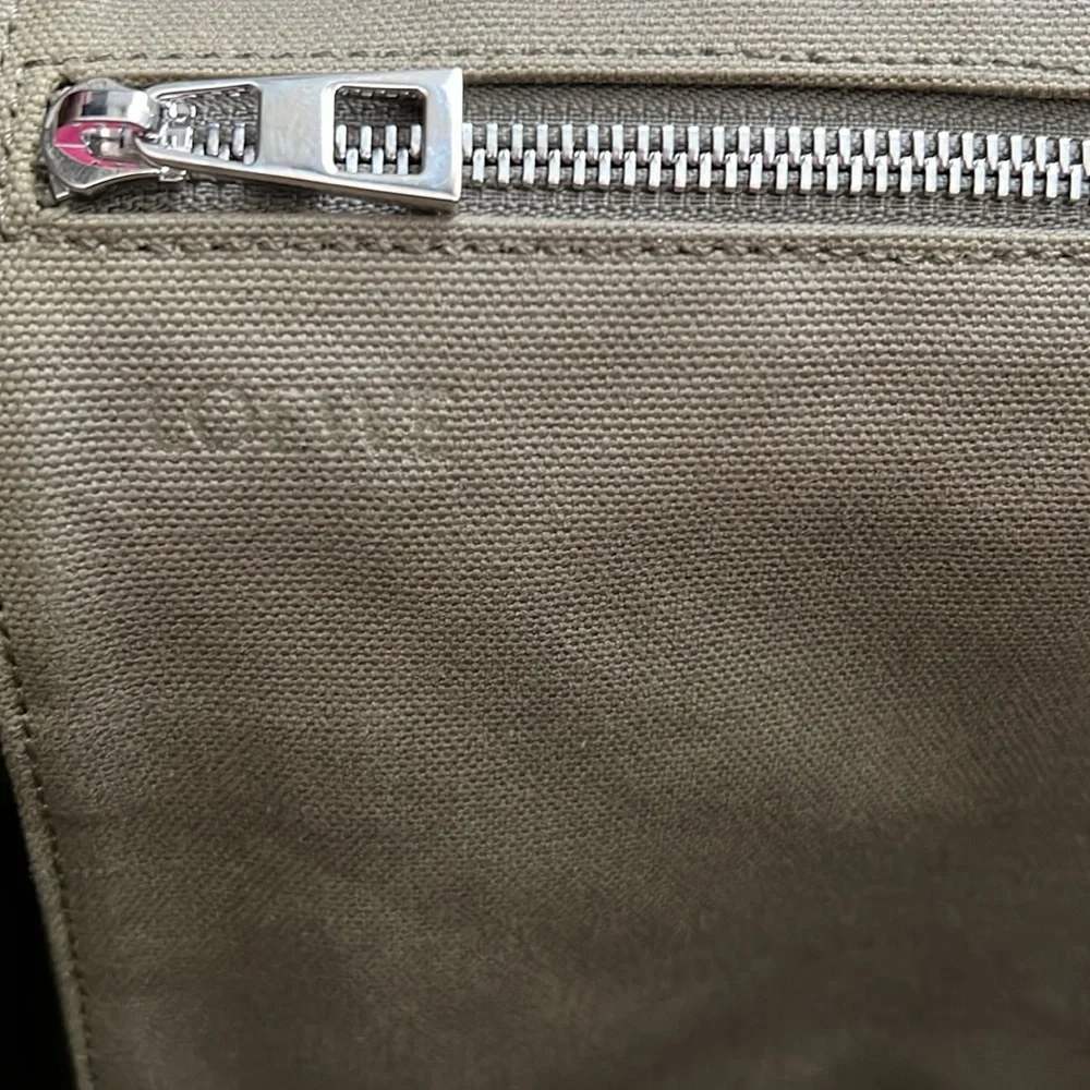 LOEWE Calfskin Small Goya Backpack, Olive Green